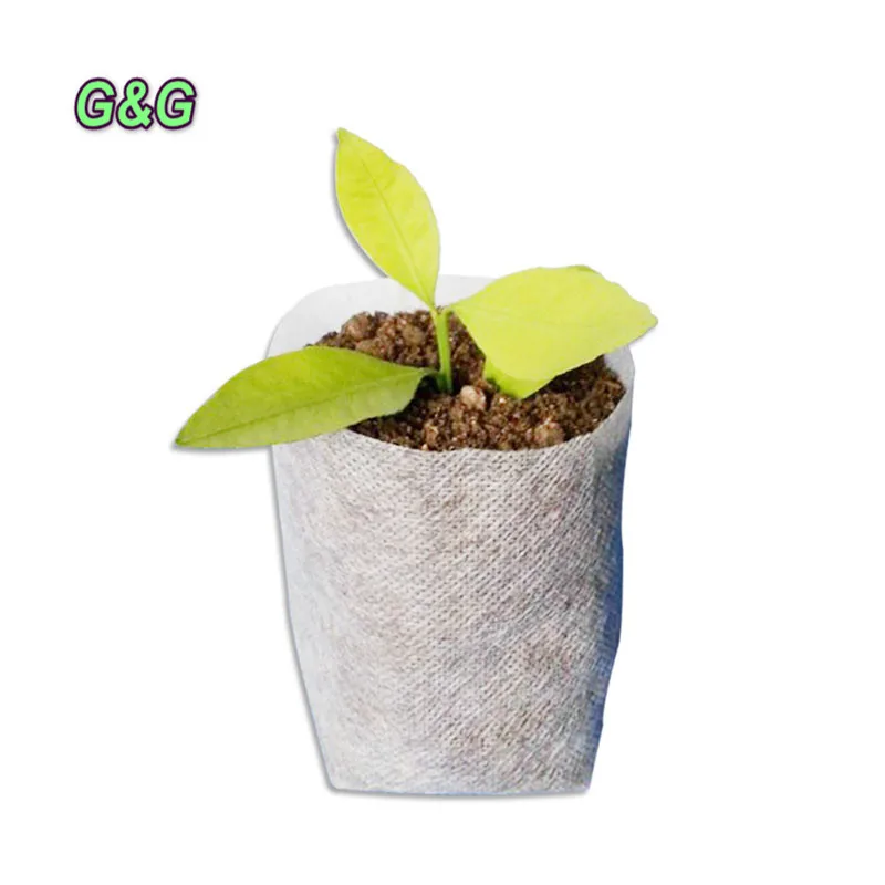wholesale Environmental and non toxicity Seed Biodegradable Plant Nursery Bags Non Woven Fabric Grow Gardens Pots