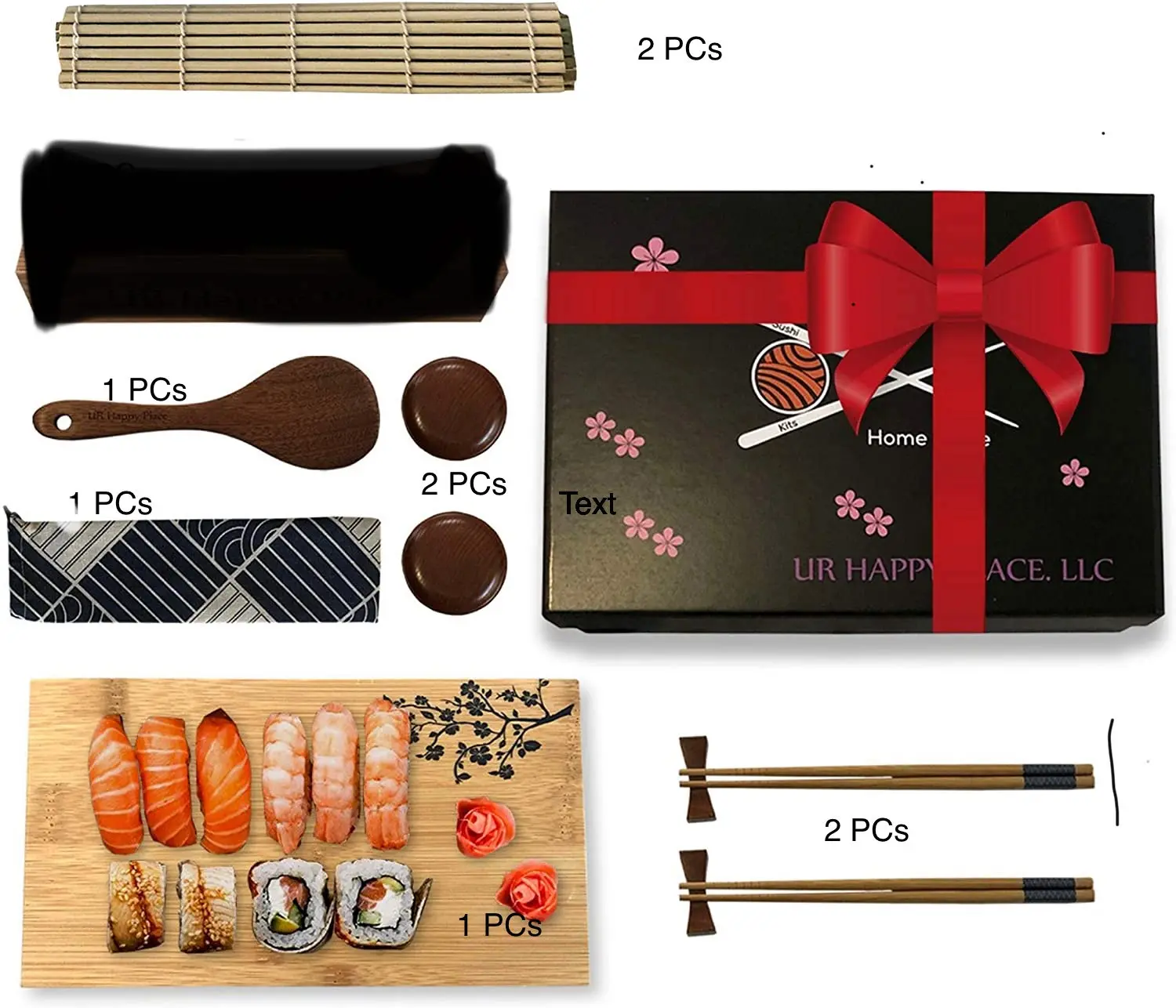 Sushi Making Tools Multi functional Sushi Rice Making Mold Bamboo Sushi Roll Mat Gift Sets