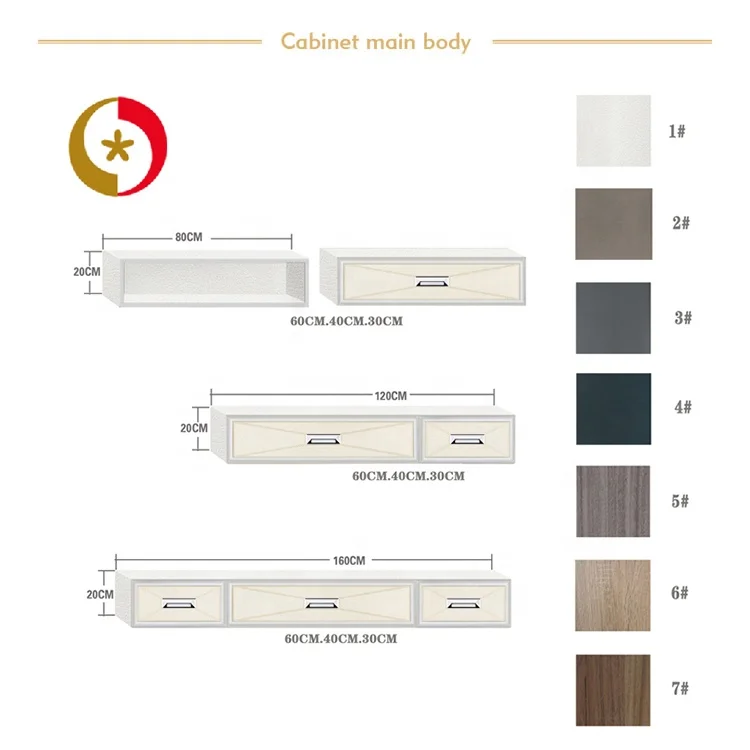 High quality optional size wood panel material drawer cabinet for desk