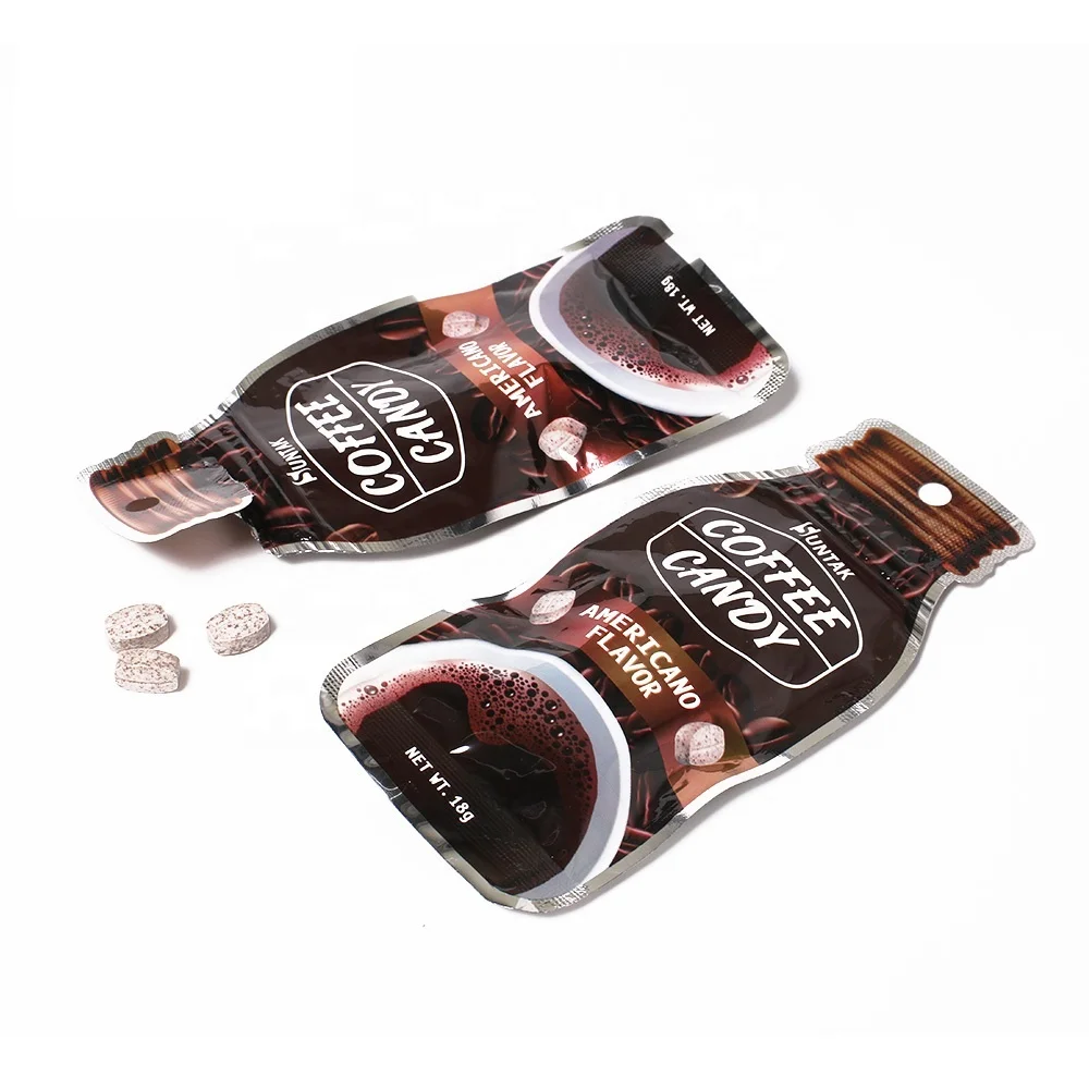 Manufacturers Customization Confectionery Product Halal Mocha Americano Bean Candy Black Coffee Hard Candy
