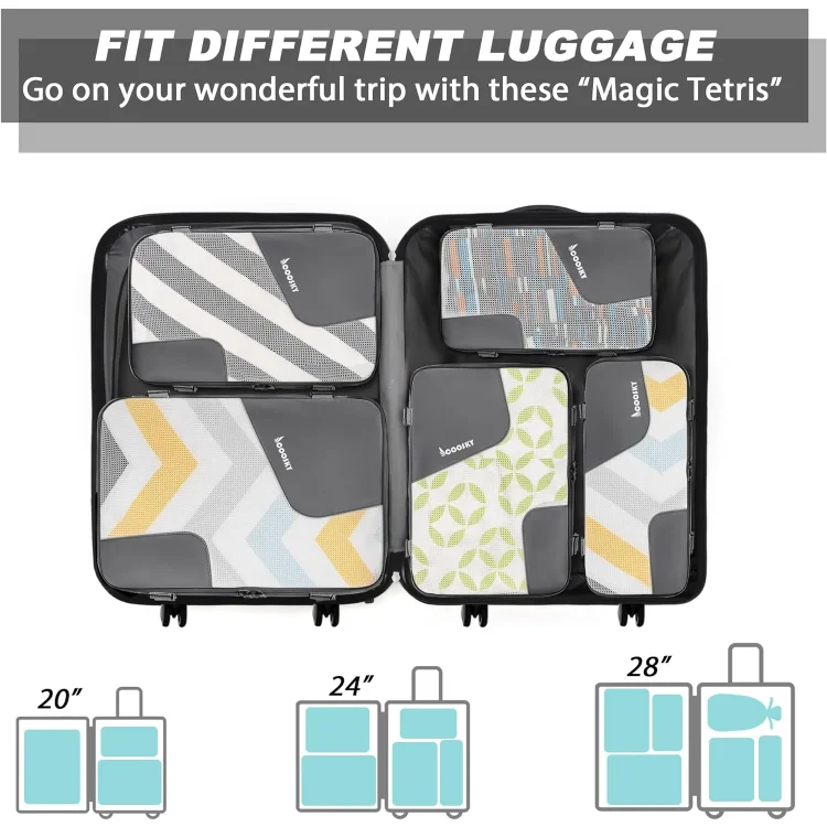 Korean Oxford Underwear Travel Bag Set Waterproof Cation Clothes Luggage Bag Set 6 Pcs Travel Bags Luggage Set