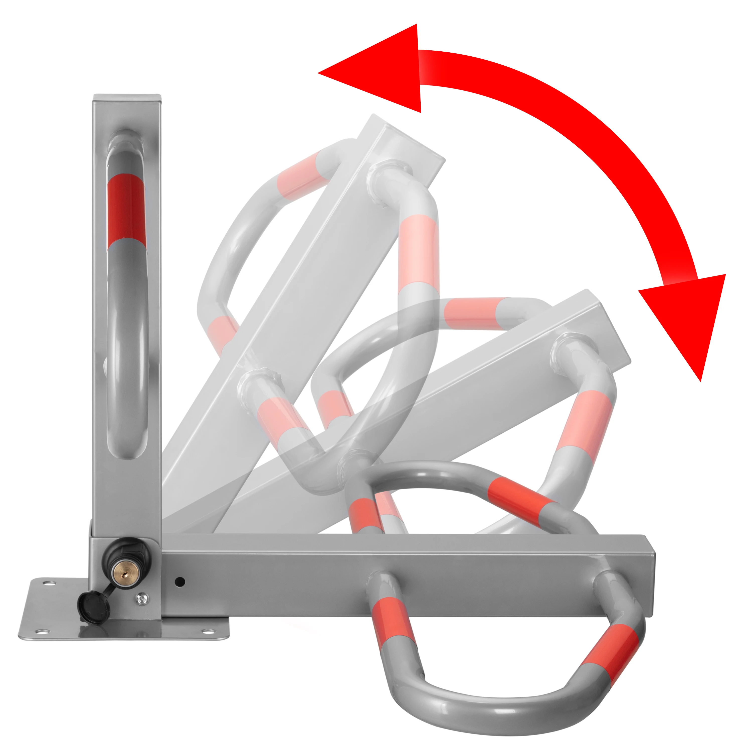 Height 730mm Metal Manual easy installation  Parking Lock with keys