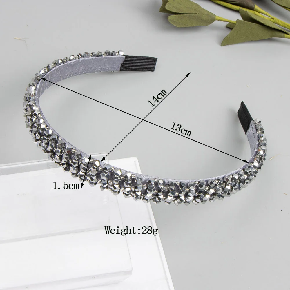 Ladies Hair Bands Luxury Hair Accessories Crystal Rhinestone Headbands For Women Girls Fashion Baroque Sparkly Hair Hoops