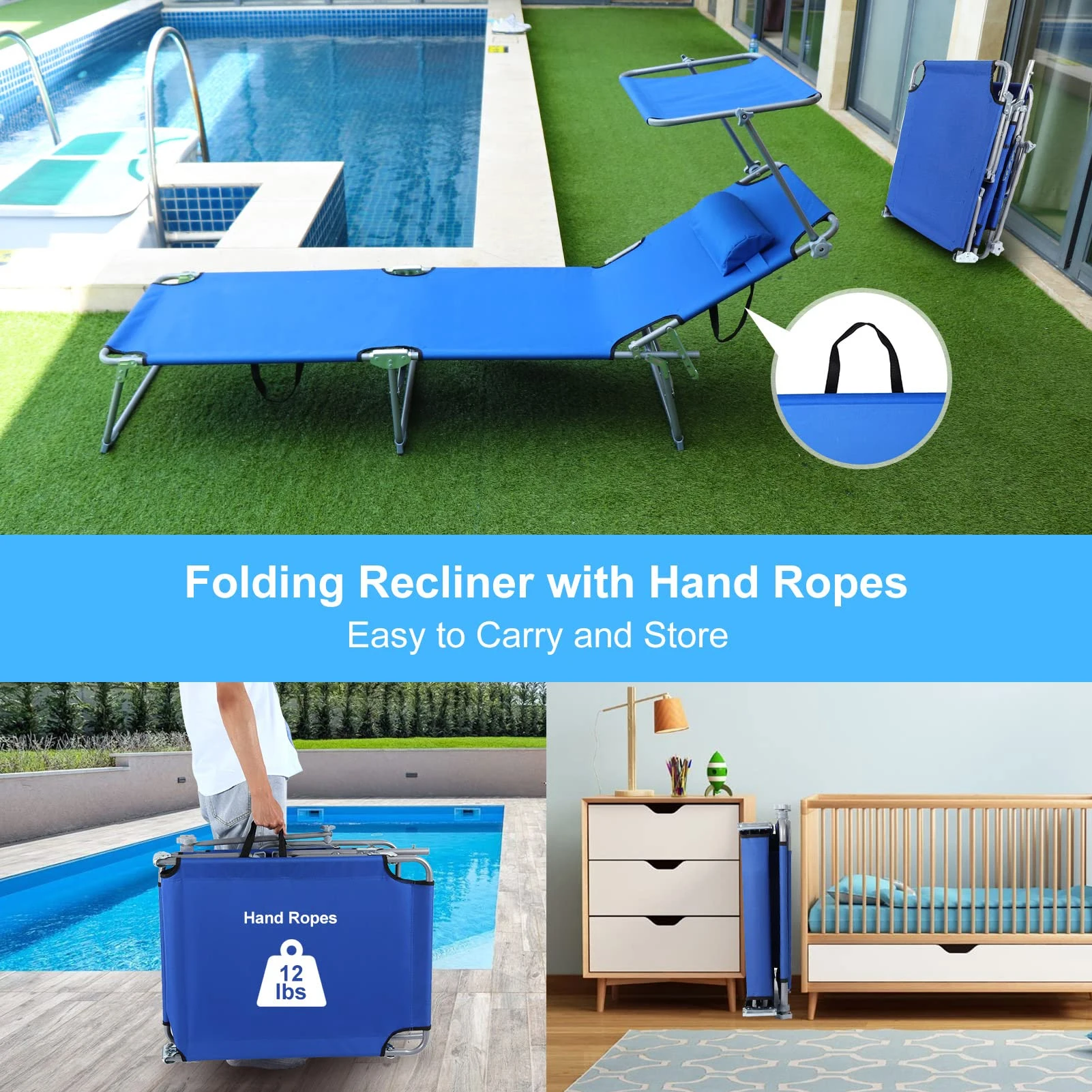 OEM Cheap Custom Aluminium Outdoor Adjustable Portable Fold Folding Fabric Camping Lounge Deck Sea Beach Chair Set