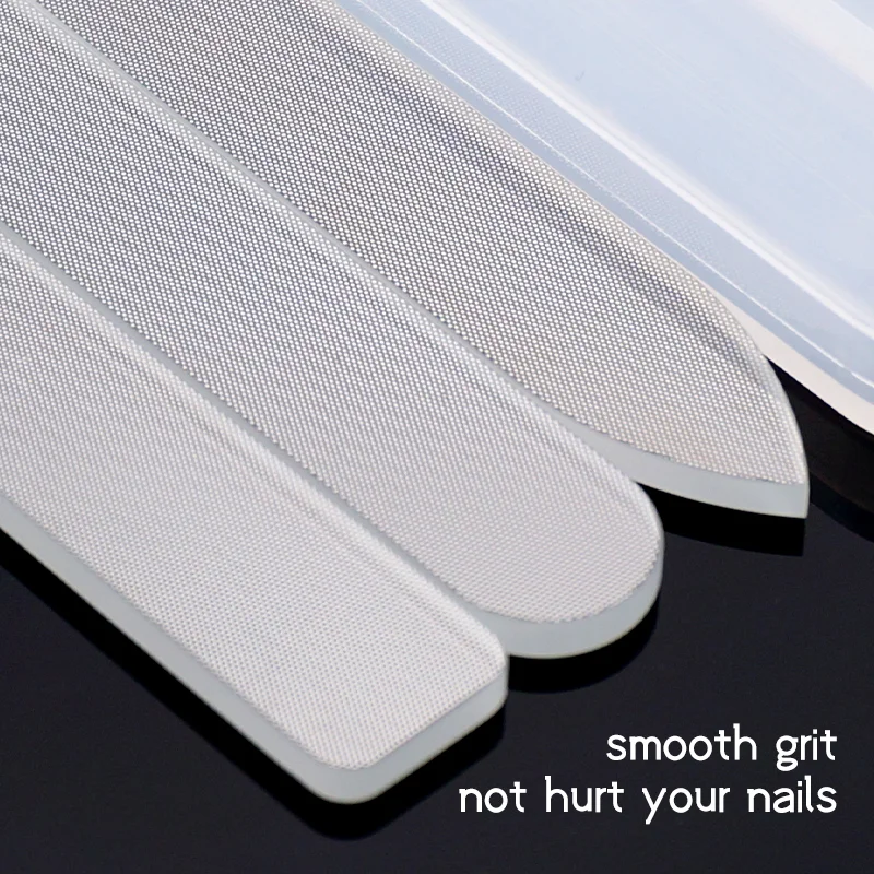 Destly Professional wholesale premium glass nail file with case small nano shiner glass nail file