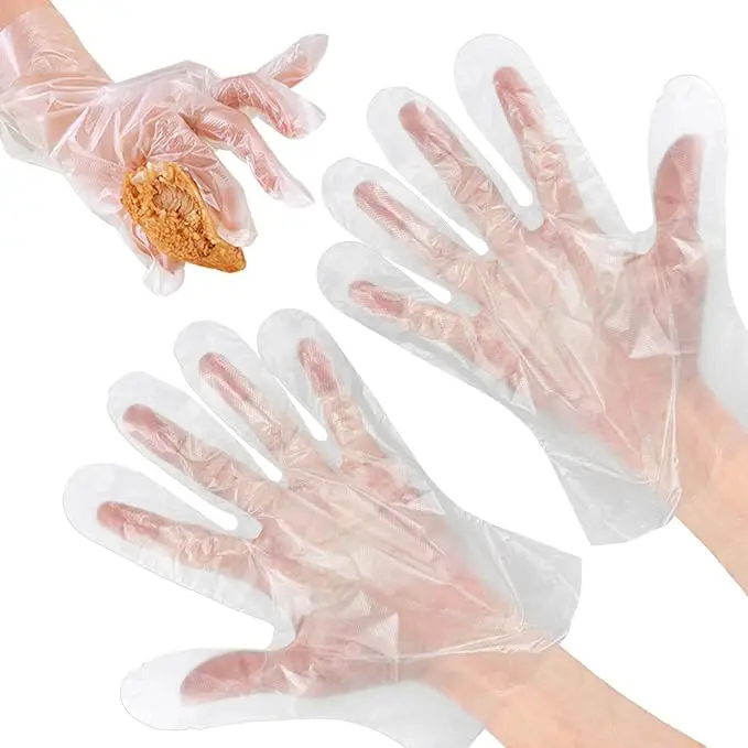Disposable Plastic Gloves Disposable Pe Plastic Gloves Transparent Ldpe Poly Food Polyethylene Clear Bag OEM Customized Logo