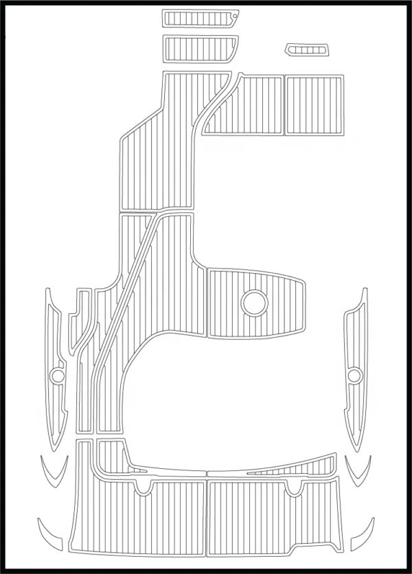 Customized Boat Flooring EVA Marine Deck Foam Mats For 2010 SeaRay 330 Sundancer