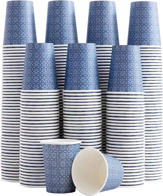 8 oz disposable paper cups, hot/cold drink paper drinking cups, paper coffee cups