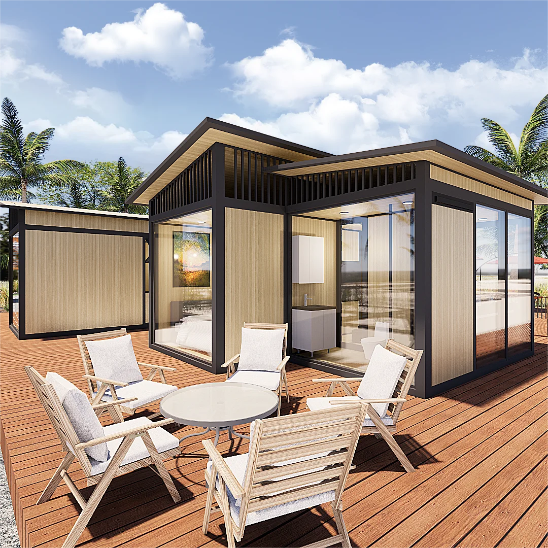 Customized aluminum OEM prefab mobile house villa luxury prefabricated house with factory price