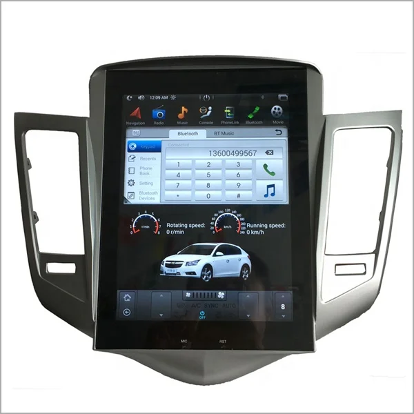 10,4 дюймовый вертикальный сенсорный экран в стиле Tesla, автомобильный gps-навигатор, Android 7,1, автомобильный радиоприемник для Chevrolet Cruze