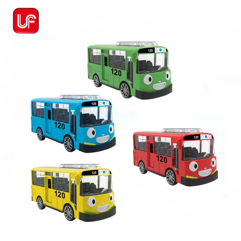 Battery Cartoon Bus Bump And Go With Light And Music Electric Toys Vehicle Electric Cartoon Bus