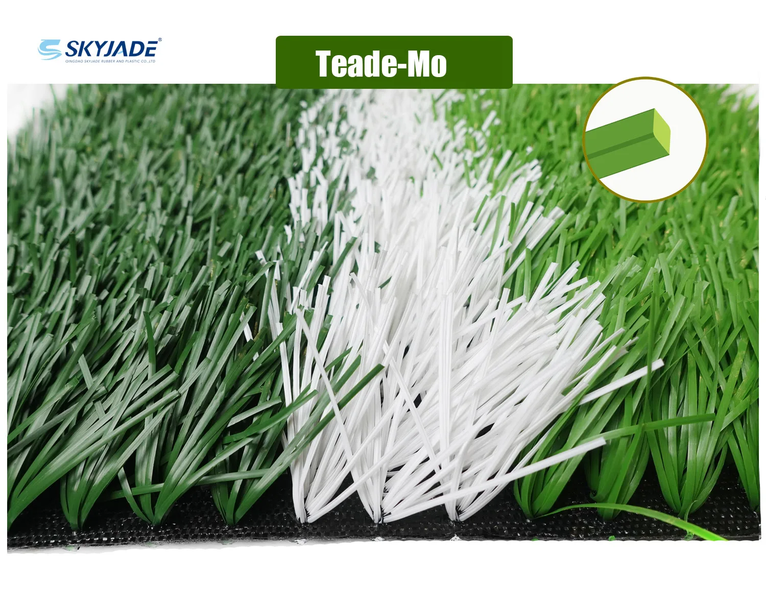 Best Selling Custom Synthetic Artificial Turf Grass Carpets 50mm Football Grass Indoor Outdoor Sports PP PE Skyjade Teade-Mo