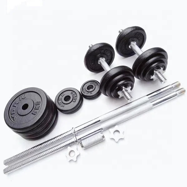 Adjustable chrome 20kg 40kg barbell weight set powerlifting tungsten dumbbell