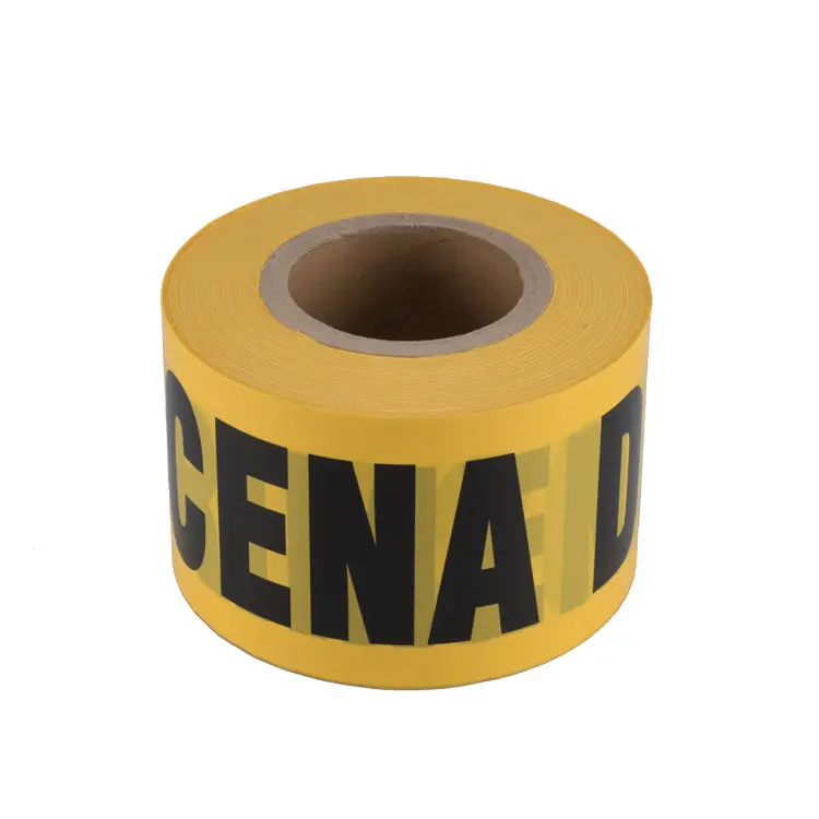 Elecpopular 2024 Custom Printed Orange Plastic PE Warning Tape No-Adhesion Barrier for Caution and Danger