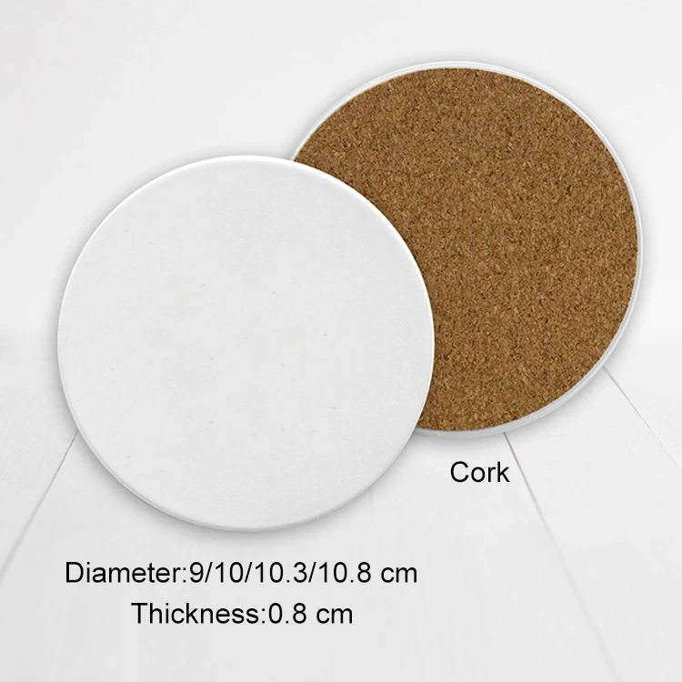 Diy Custom Wholesale Water Absorbent Slate Stone Tea Cup Coasters Set Sublimation Blanks Coffee Drink Table Ceramic Coasters mat