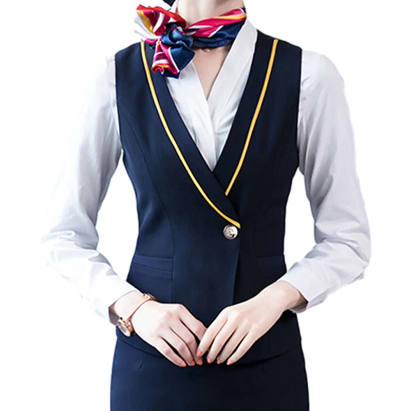 
Exotic Women Emirates Airline Uniform Sexy Singapore Aviation Uniforms for Stewardess 50 Sets Black Customized Designs 