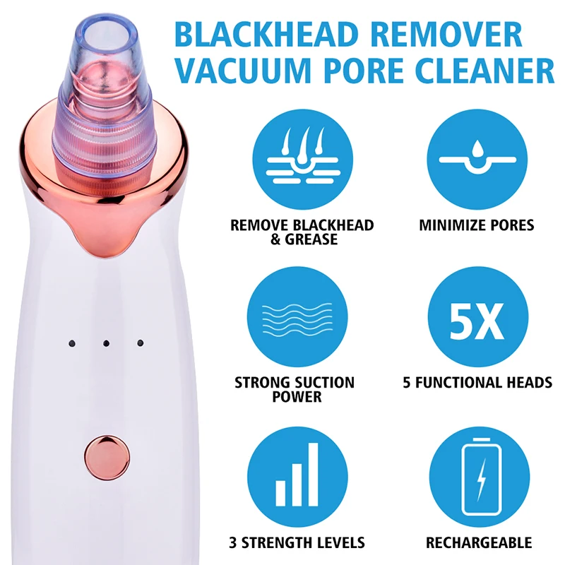 Electric Pore Vacuum Blackhead Remover Face Facial Cleansing Blackhead Remover Vacuum