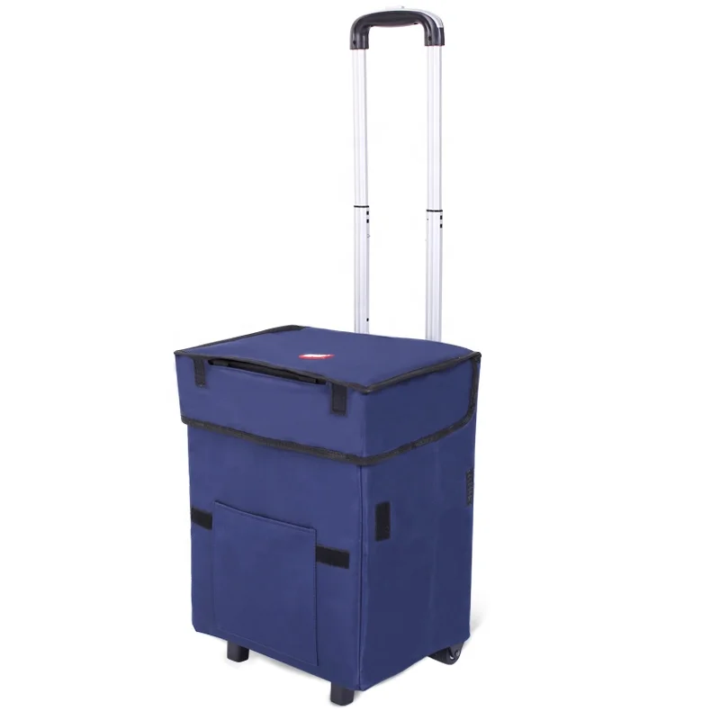 Foldable Small Portable Shopping Trolleys Metal Lightweight Flexible Steering Hand Trolley