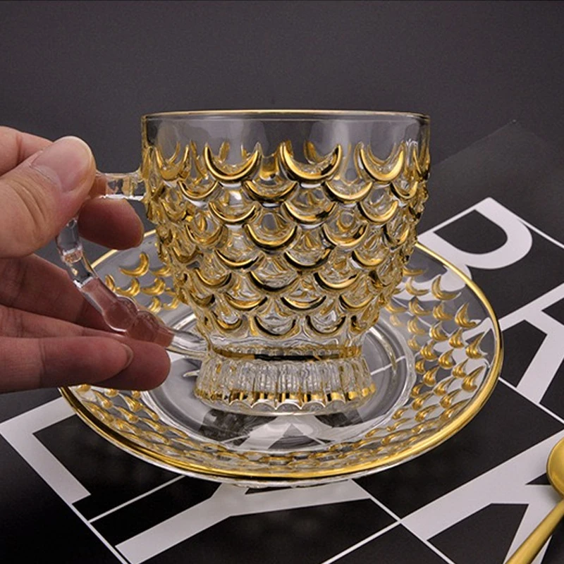 turkish borosilicate  saucer glass cup tea coffee 6ozs