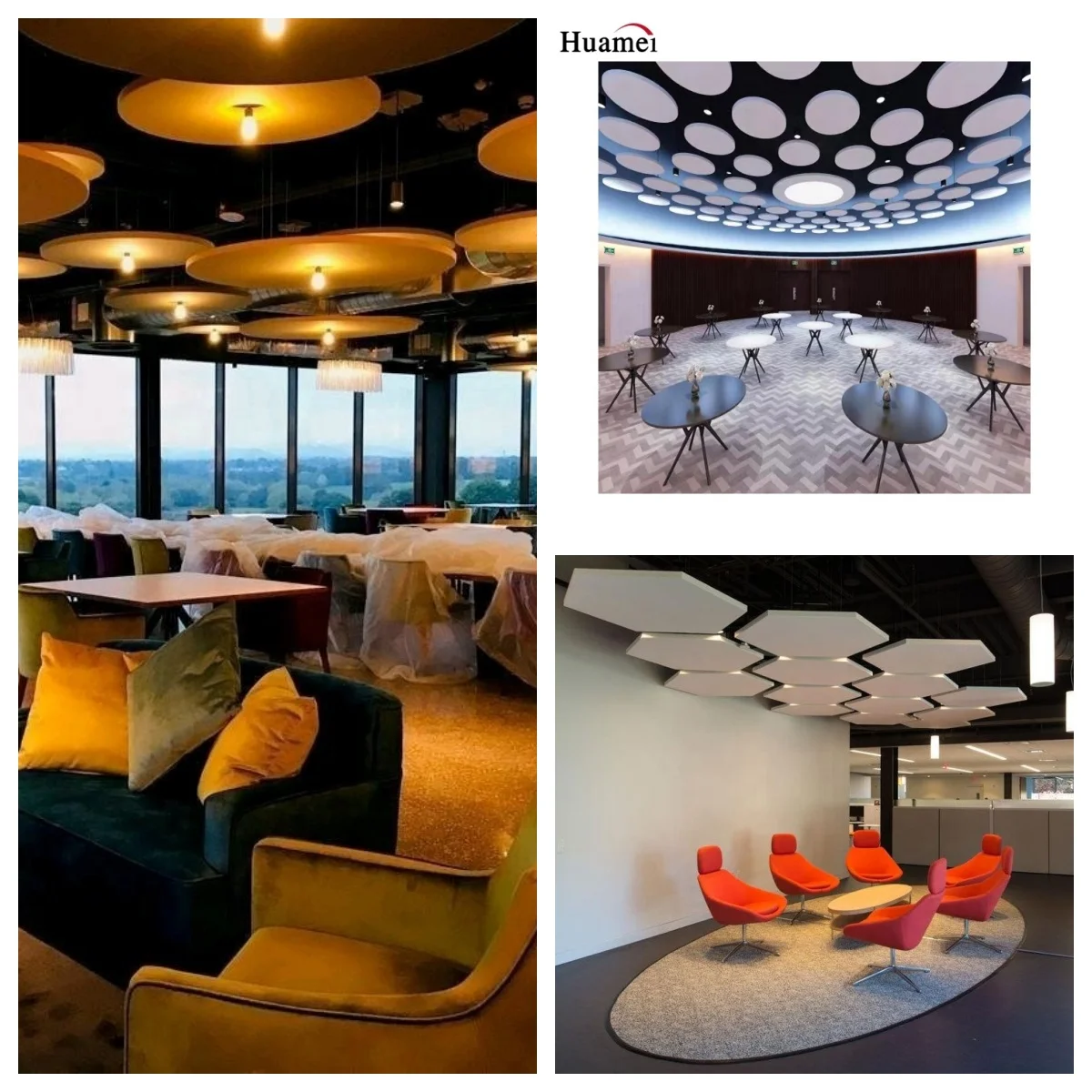 The hot sales soft fibre acoustic clouds false suspended ceiling tiles