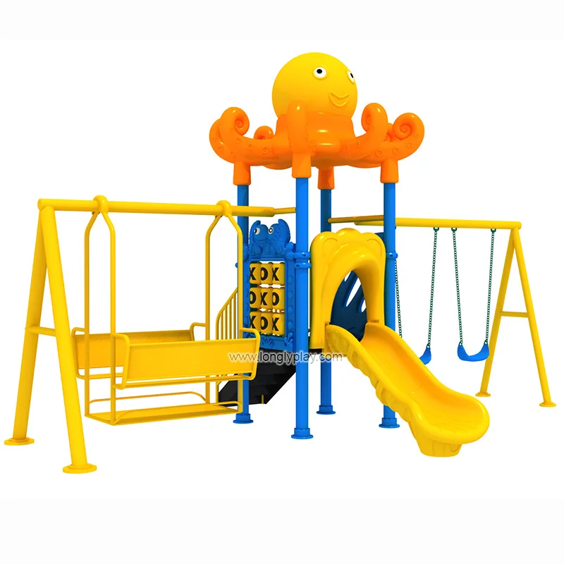 114mm Galvanized steel tube kids outdoor swing set playground