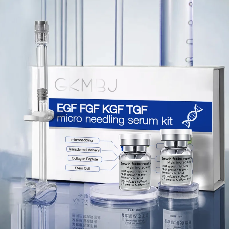 biological fermented stem cell ampoule mesotherapy collagen peptide EGF FGF KGF TGF growth factors microneddling serum kit set