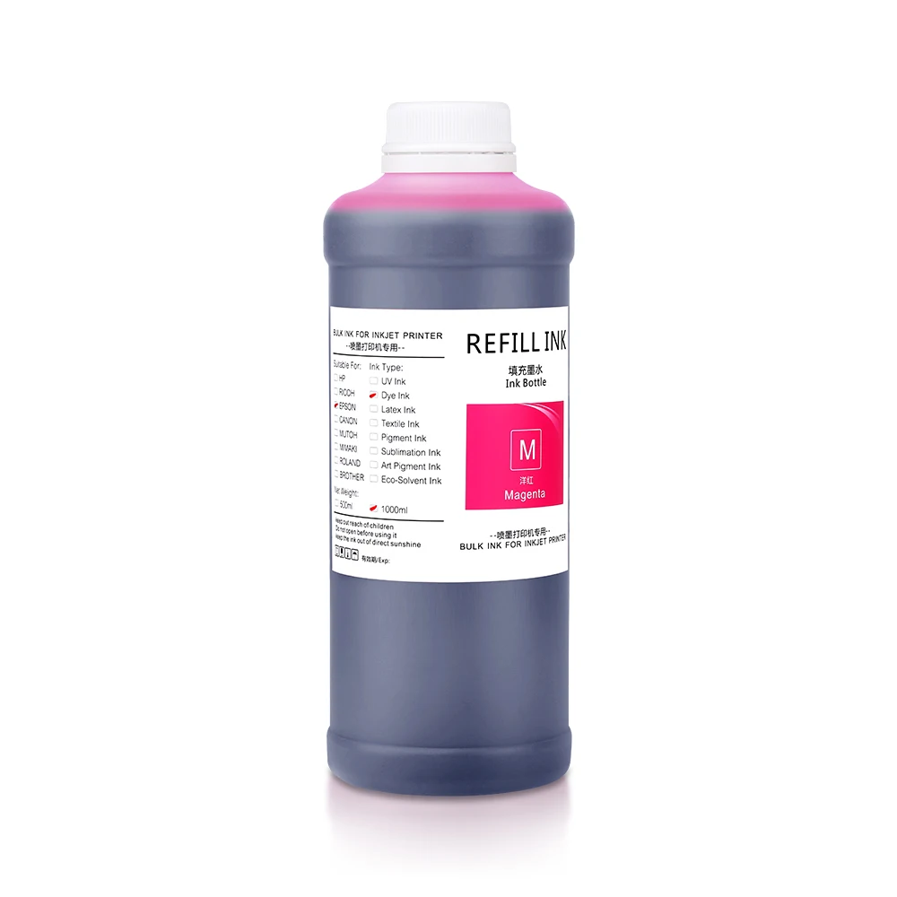 Ocbestjet 1000ML/Bottle Universal Dye Ink For CANON IPF 810 820 815 825 500 510 600 610 605 700 710 Large Format Inkjet Printer