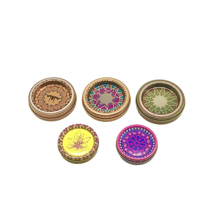 saffron tin box with pvc window 5 or 10g saffron metal packing box