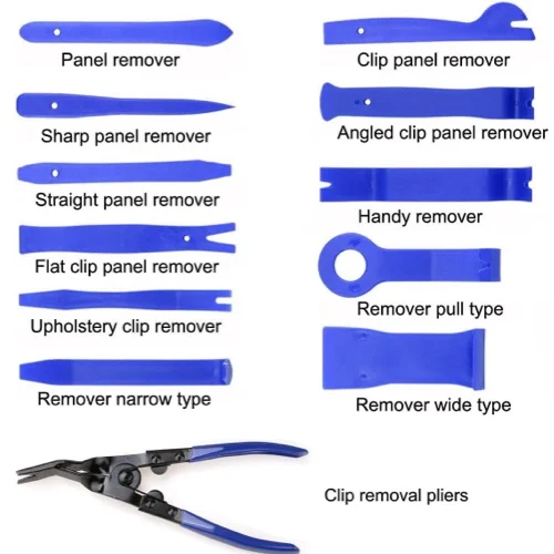 Auto Radio Audio Door Clip Panel Trim Removal Kits 19pcs Car Trim Removal Tool Kit With Storage Bag Trim Clips Removal Tools