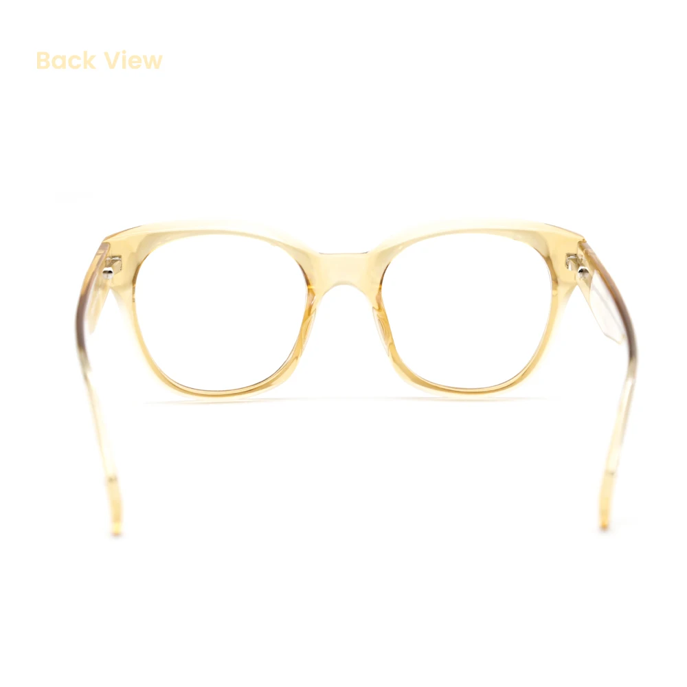 Модные прозрачные желтые ацетатные оптические очки с пружинным шарниром