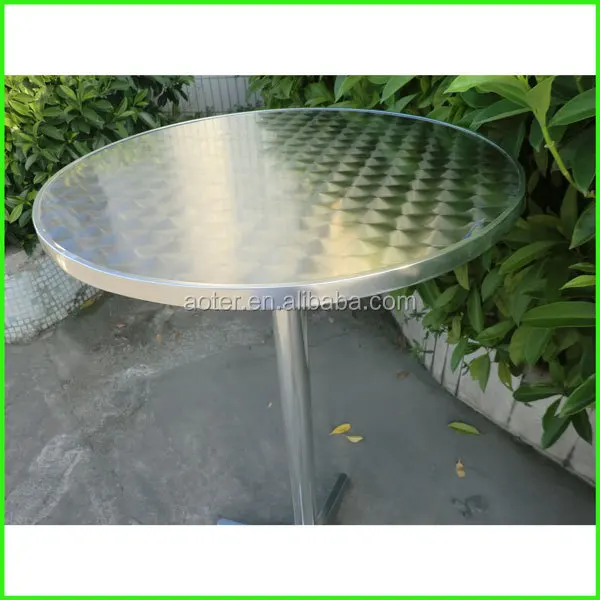 Contemporary design outdoor furniture Open-air restaurants Aluminum stainless steel round casual table
