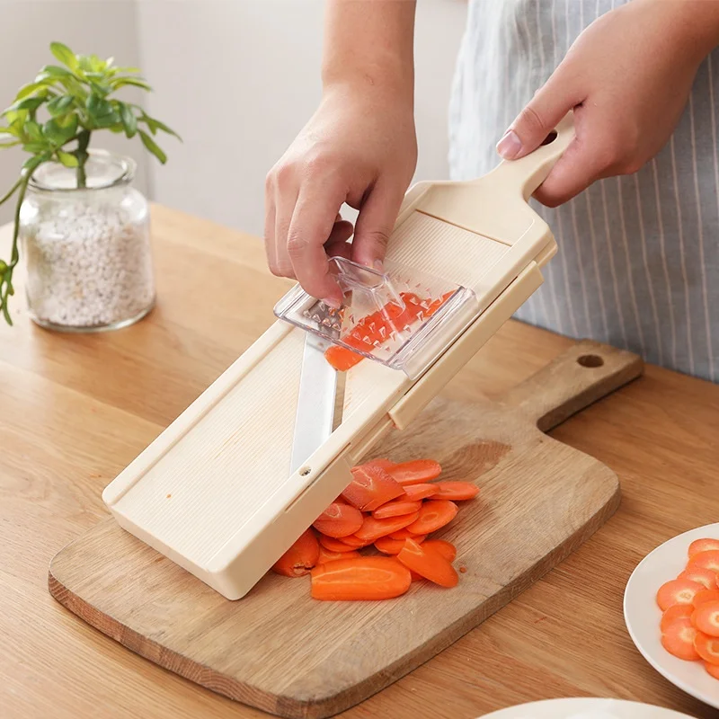 Dual blade multifunctional vegetable cutter, manual kitchen essential for household use vegetable cutting fruit shredding