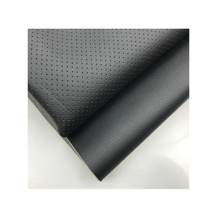 Perforated Composite Sponge Design Leather Fabric For Car Upholstery Quilted Leather Fabric Printed Pvc Leather Fabric