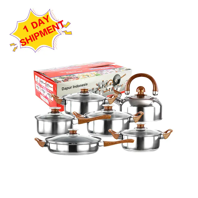 Big Sizes Stainless Steel Non Stick Kitchen Tools Cooking Pot Super Capsule Bottom Cookware Sets