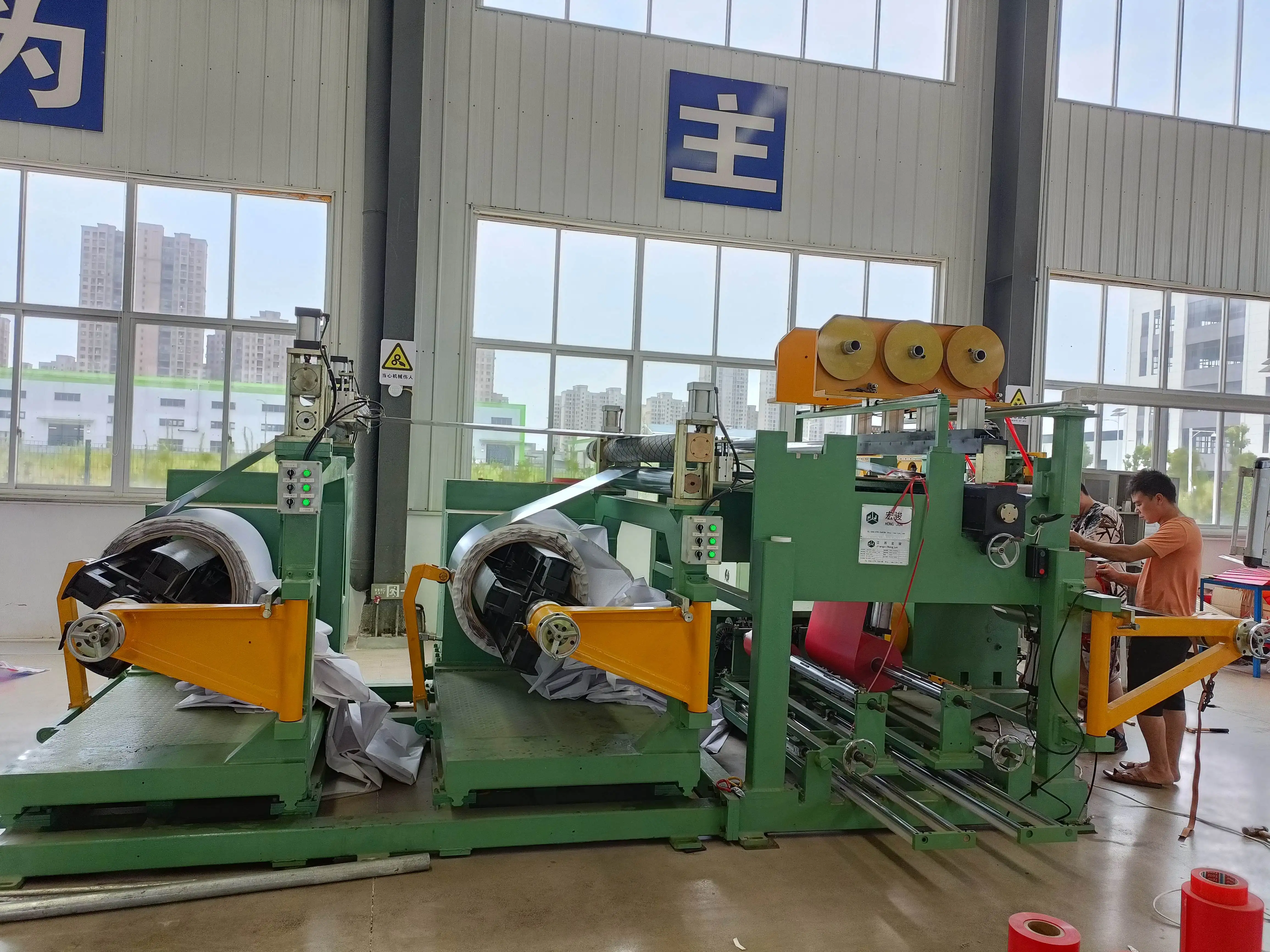 BRJ-1000-2 Automatic Double Layers Copper Strip Winder Foil Winding Machine for Transformer LV Coil Manufacturing