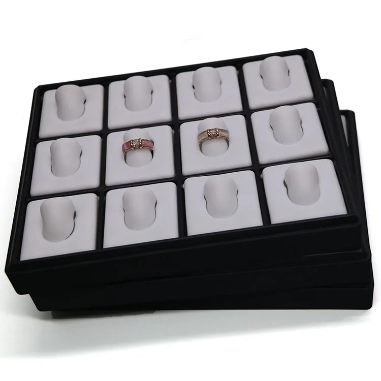 
Custom Jewellery Display Trays For Ring Earrings Necklace Pendant Cheap Vacuum Formed Stackable Plastic Jewelry Tray 
