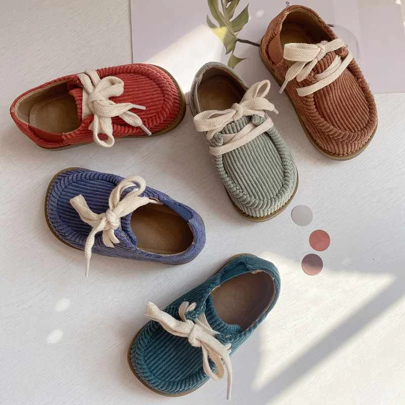 2021 Spring New Korean Style Candy Color Four Seasons Peas Shoes Boys And Girls Children Baby Leisure Leather Shoes