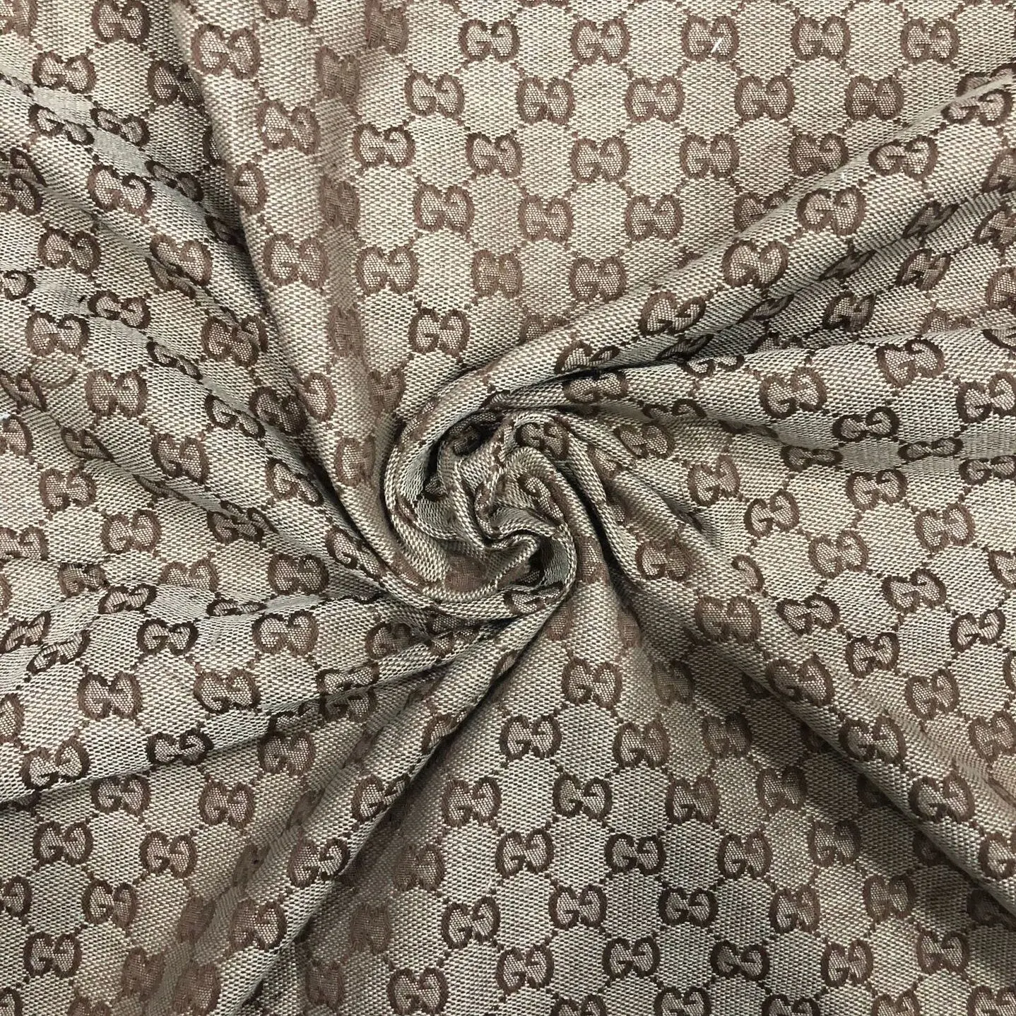 Polyester Cotton Thickened GG English Letter Double G Yarn-Dyed Large Jacquard Cool Retro Trend Bag Shoe Material Clothing