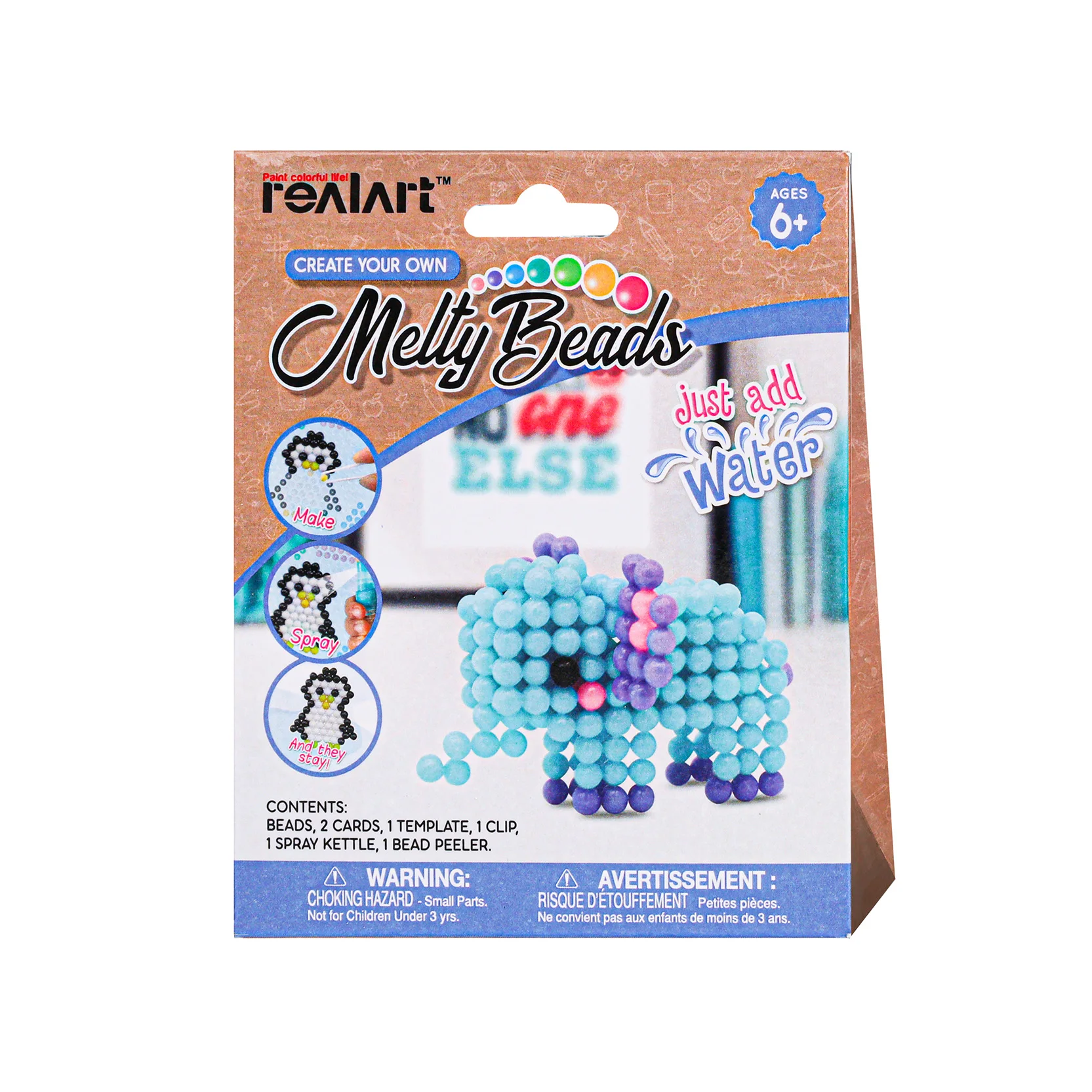 Creative crafts toys kids diy animal 3d water spray mist fuse magic bead set