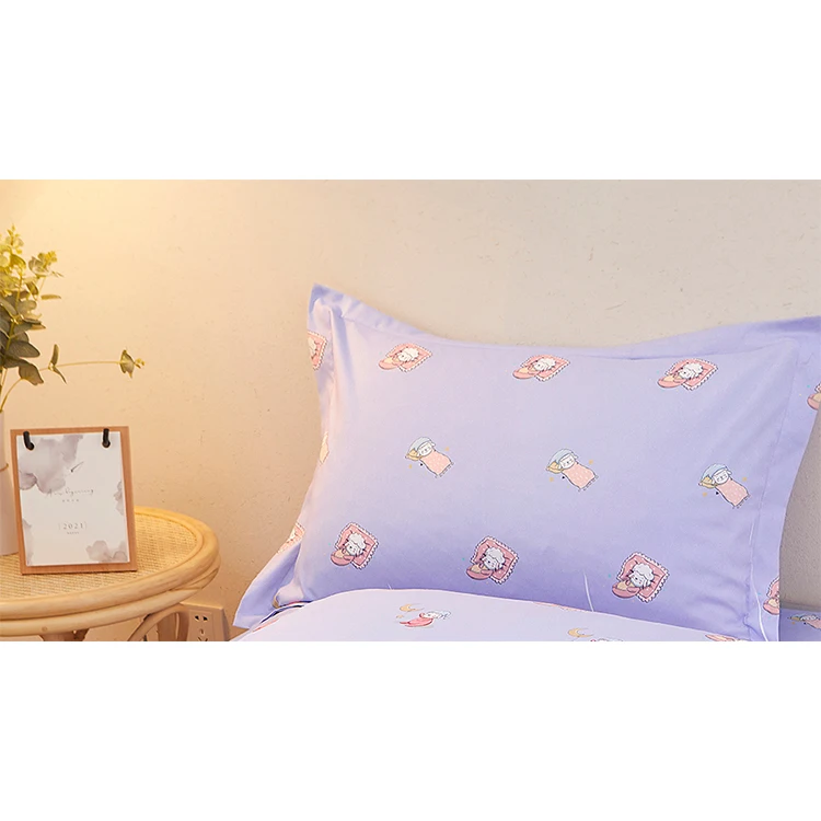 Cartoon patterned baby girl crib bedding sheets , duvet covet and pillowcases baby cot set bedding