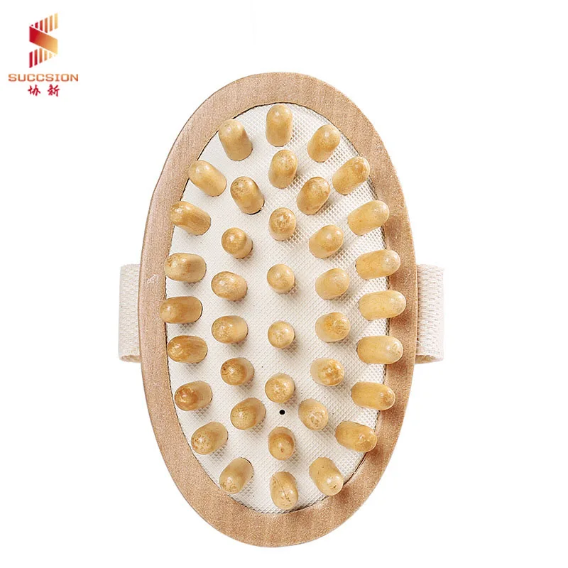 Stock wooden air cushion massage brush wooden essential oil body massage handheld massager
