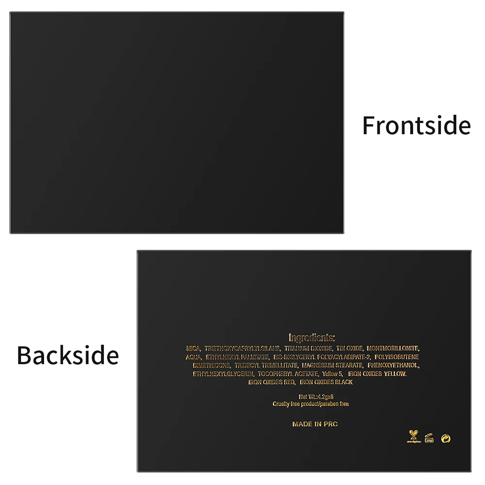 No Label Bronzer Powder 6 Color Cosmetics Private Label Makeup Contour palette Waterproof Face Pressed Powder Palette Makeup