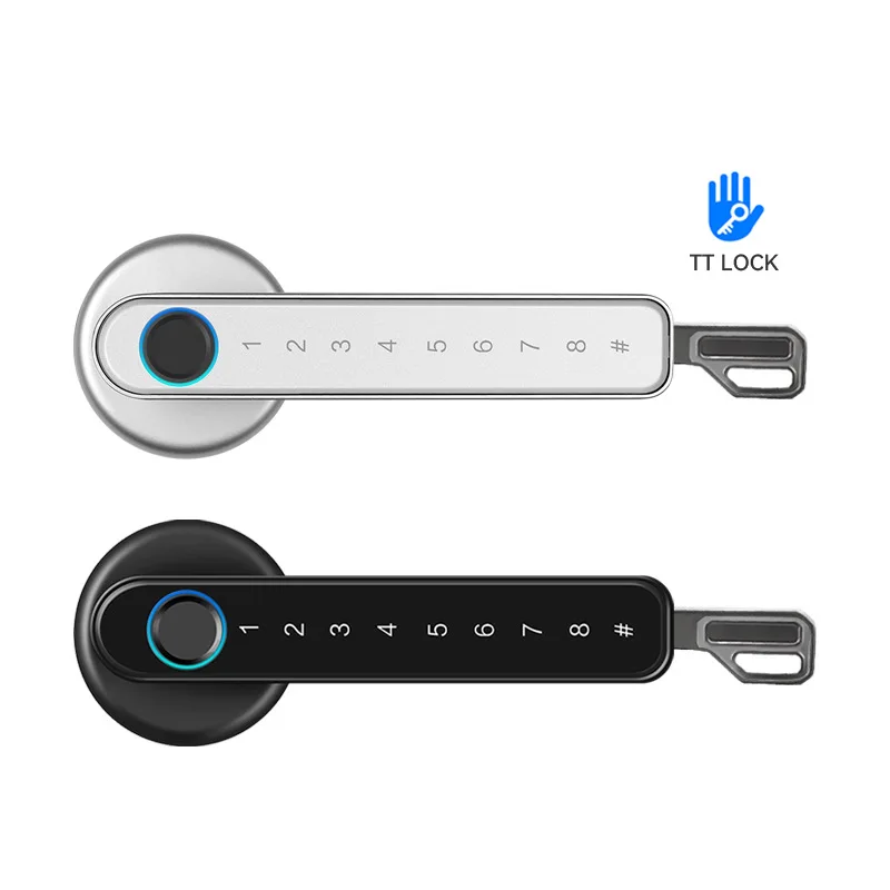 Security Slim Number Lock TTLock Biometric Fingerprint Smart Door Locker With Code