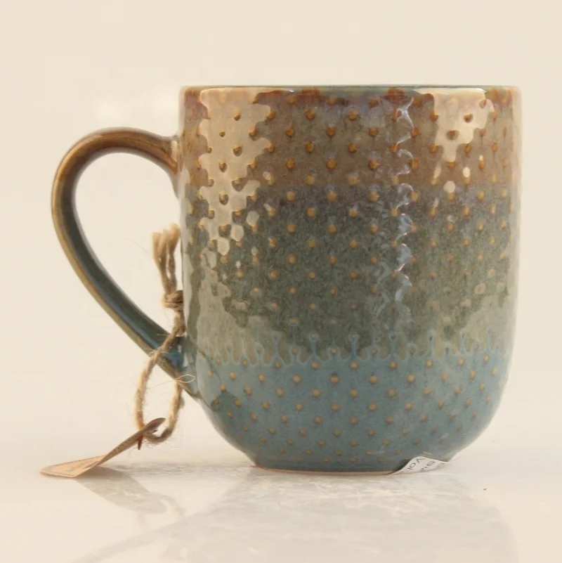 2020 Popular top grade ceramic stoneware reactive glazed colorful coffee mug ceramic milk cup