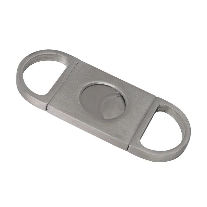 Wholesale Stainless Steel Metal Made Silver Color Portable Cigar Cutter In Promotional Price Free Samples