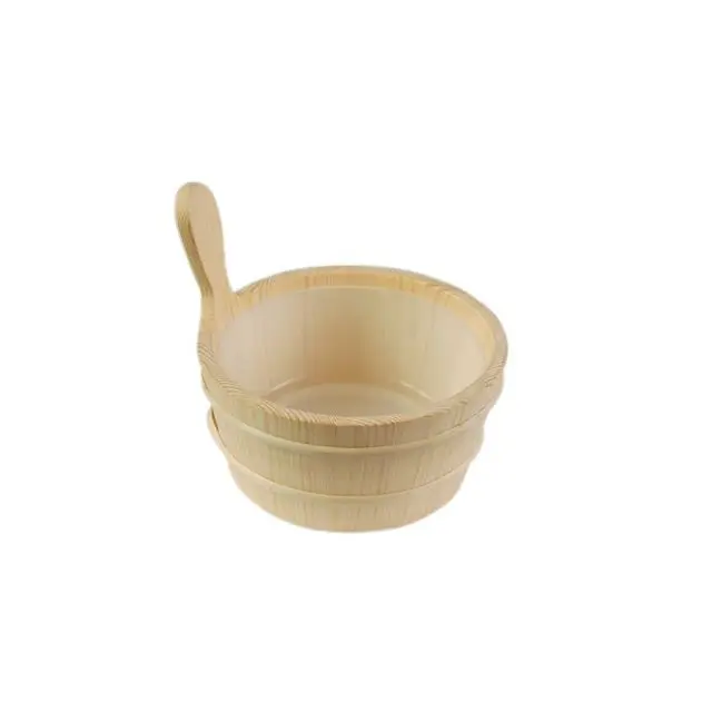 Sauna Room Accessories Wooden Sauna Bucket Shower Kit
