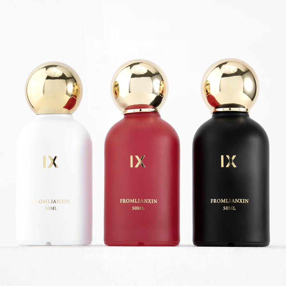 30 50 100ml  Empty Black And Red Cylindrical Empty Perfume Packaging Bottle