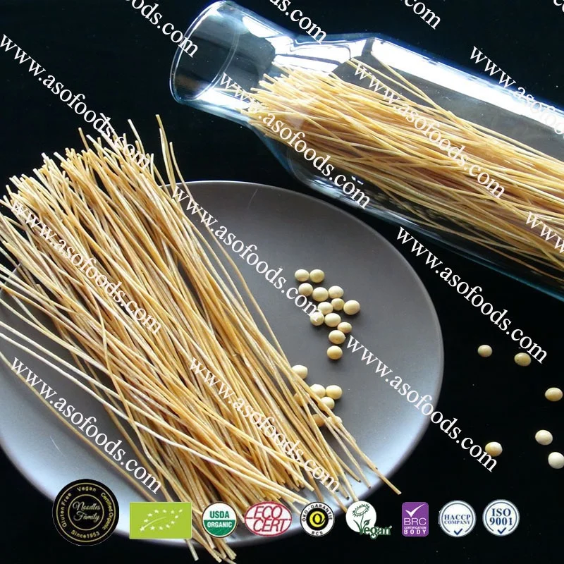 Organic Low Carb Legumes Soybean Pasta of Spaghetti and Fettuccine Gluten Ree BRC Vegan Low Carb Full Customization Hand Made