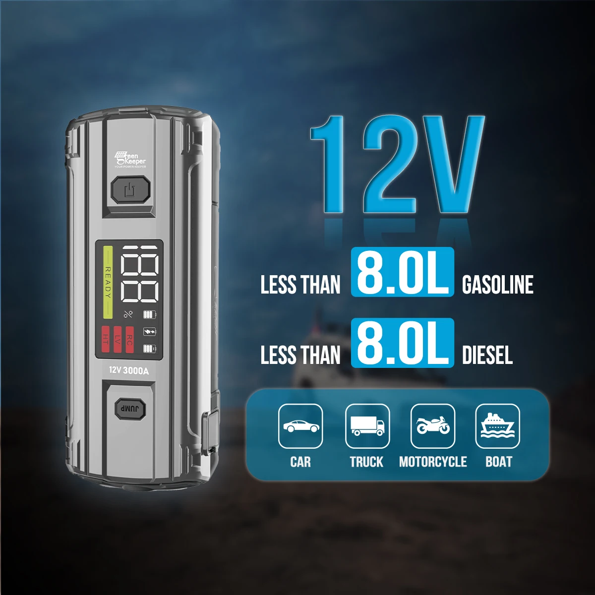 UltraSafe car jump starter Battery Booster Pack Super Capacitor 3000A Jump Starter Power Bank For Vehicles Car