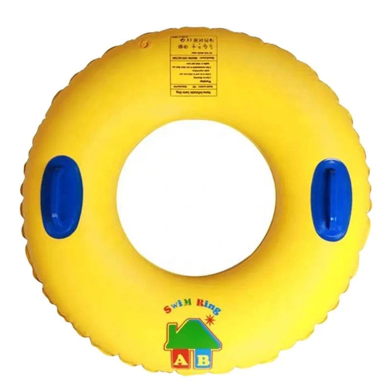 inflatable swimming life buoy swimming circle swim ring with two elastic handle